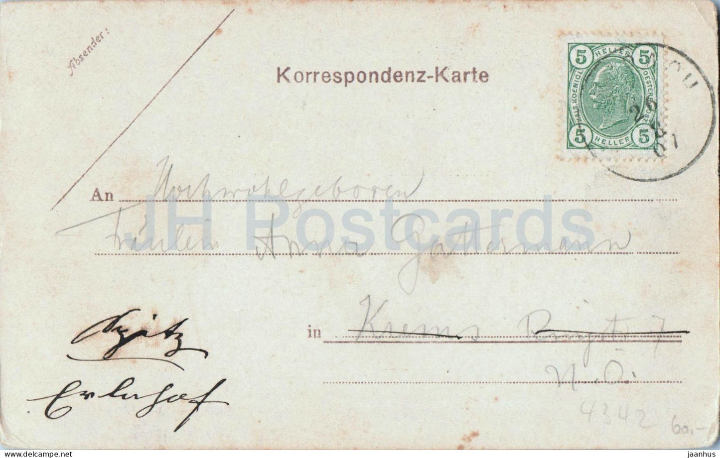 Inneres der Klosterkirche à Baumgartenberg - église - intérieur - N° 215 - carte postale ancienne - 1907 - Autriche - utilisé 