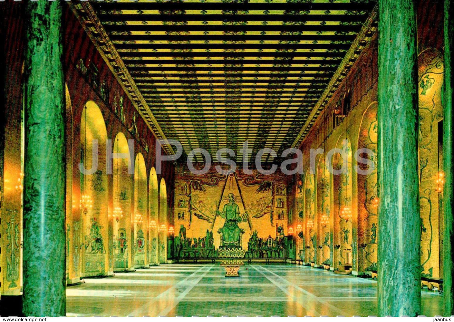 Stockholm - Stadshuset - Gyllene Salen med mosaiker av Einar Forseth - Banquet Room - 6537-3 - Sweden - unused - JH Postcards