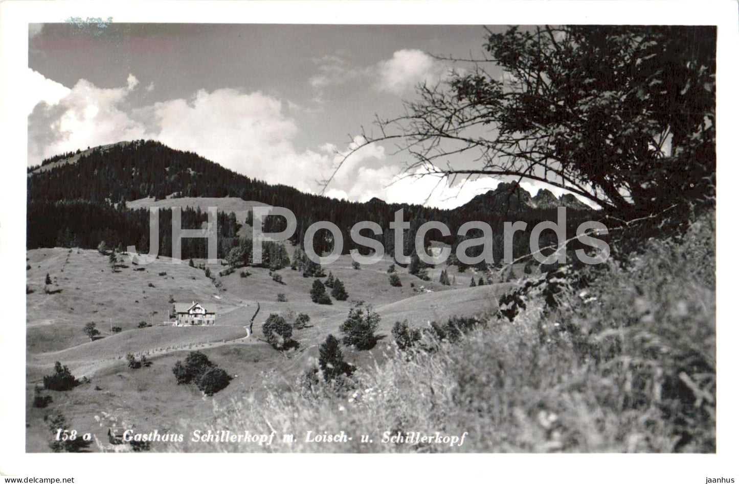 Gasthaus Schillerkopf m. Loisch u Schillerkopf - alpine guesthouse - 158 - old postcard - 1948 - Austria - used - JH Postcards