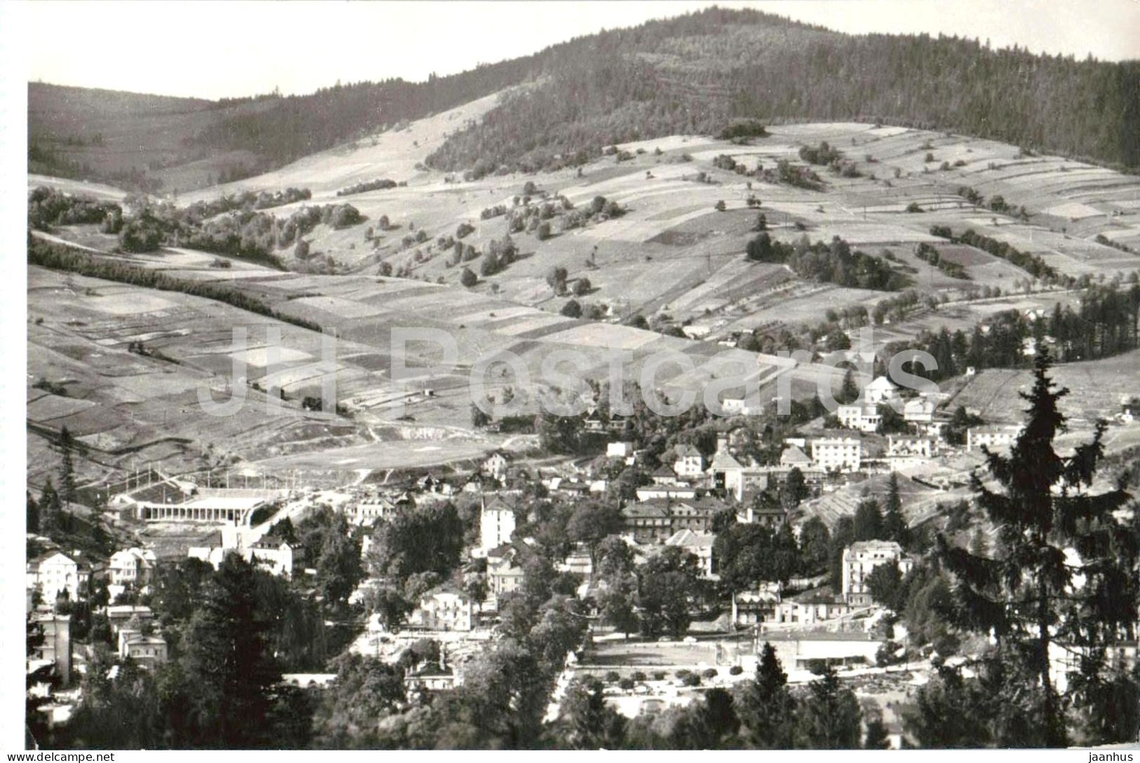 Krynica - Widok ogolny - General view - mountain town panorama - 1968 - Poland - used - JH Postcards