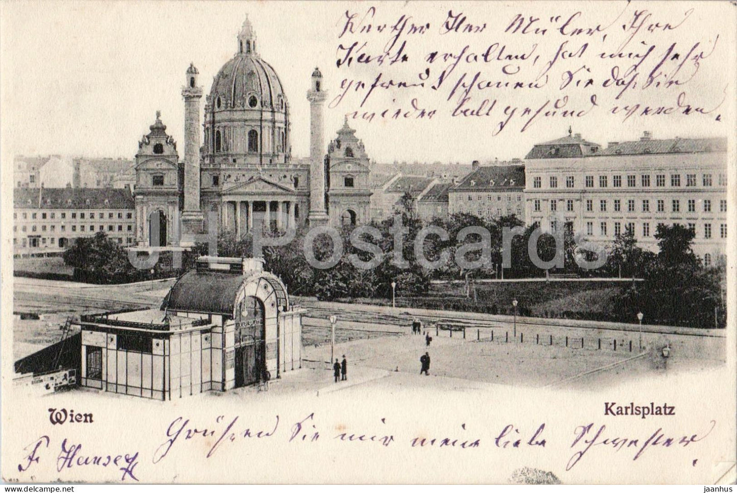 Wien - Vienna - Karlsplatz - No. 2044 - old postcard - 1901 - Austria - used - JH Postcards