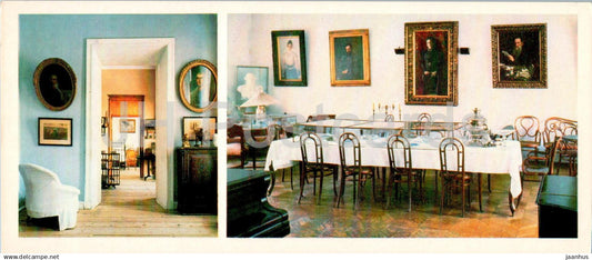 Yasnaya Polyana - Tolstoy museum - suite of rooms - Dining room - 1985 - Russia USSR - unused - JH Postcards