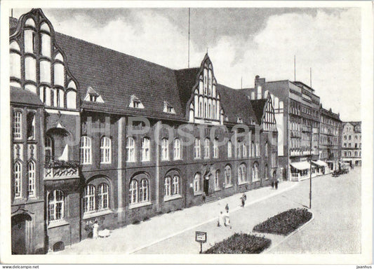 Hindenburg OS. - Zabrze - Bahnhofsplatz mit Postamt - Schlesien - Silesia - old postcard - Poland - unused - JH Postcards