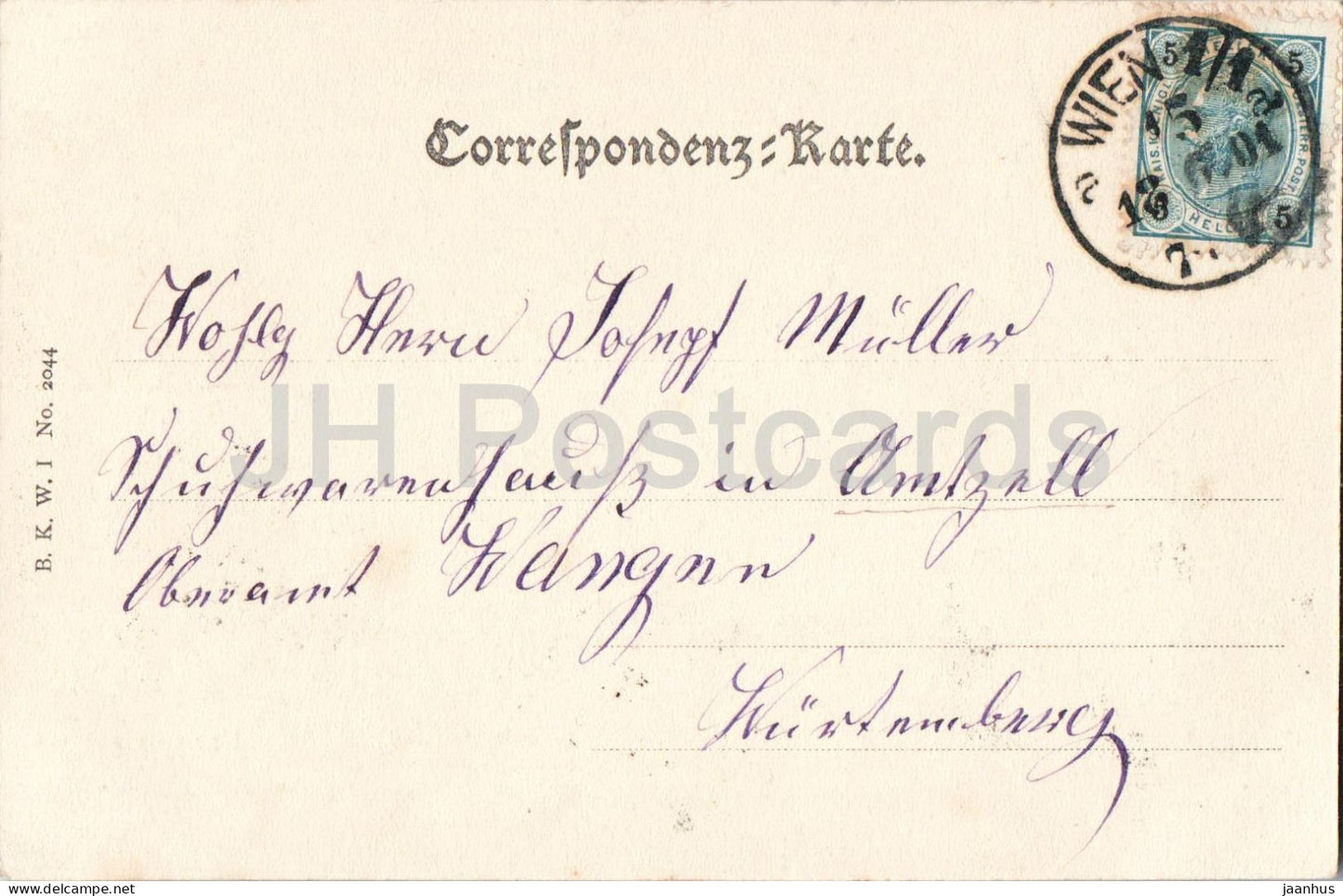 Wien - Vienna - Karlsplatz - No. 2044 - old postcard - 1901 - Austria - used