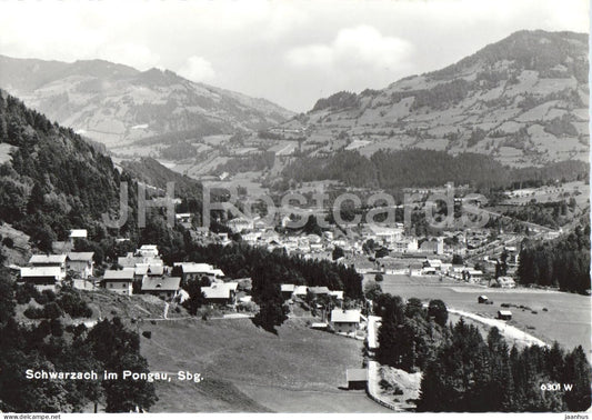 Schwarzach im Pongau - Sbg. - village - valley - mountains - 6301 - 1969 - Austria - used - JH Postcards
