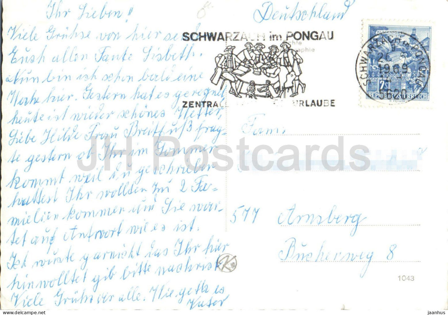 Schwarzach im Pongau - Sbg. - Dorf - Tal - Berge - 6301 - 1969 - Österreich - gebraucht 