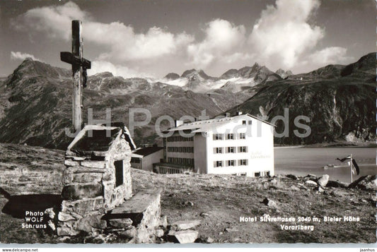 Hotel Silvrettasee 2040 m - Bieler Hohe - mountain hotel - Vorarlberg - old postcard - Austria - unused - JH Postcards