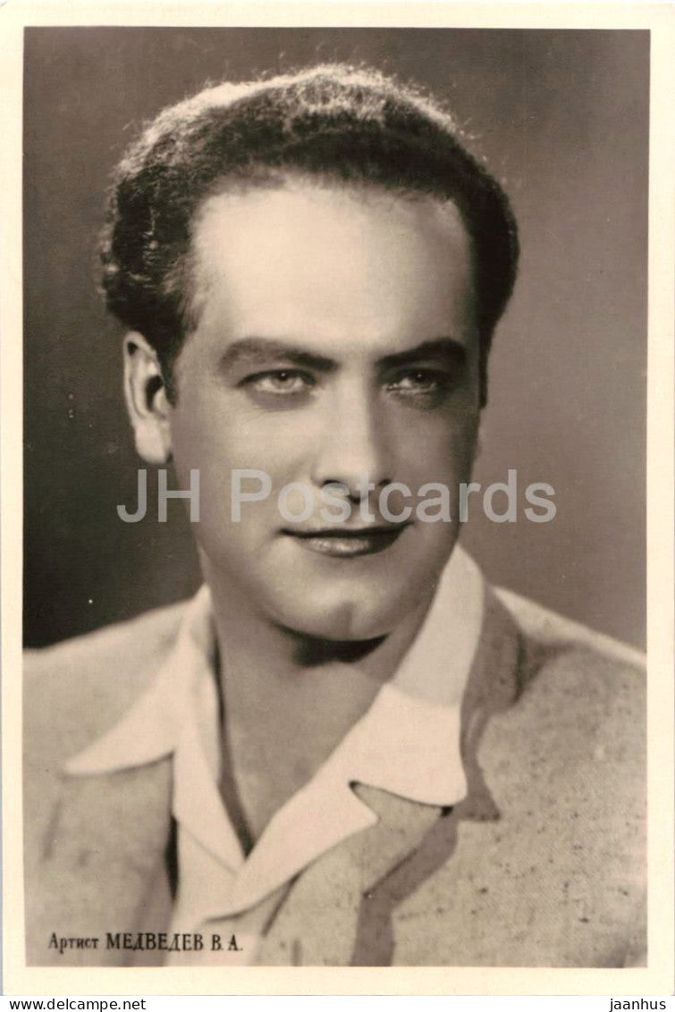 Vladimir Medvedev - Russian actor portrait - MB - 07680 - cinema - 1960 - Estonia - USSR - unused - JH Postcards