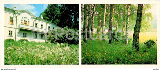Yasnaya Polyana - Tolstoy museum - Tolstoy House , southern facade - edge of a birch grove - 1985 - Russia USSR - unused - JH Postcards