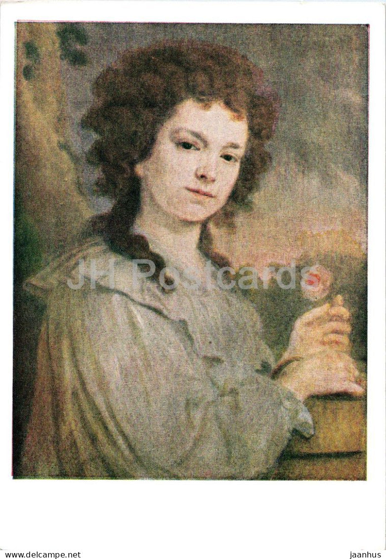 painting by Vladimir Borovikovsky - Portrait of O. K. Filippova - Russian art - 1964 - Russia USSR - unused - JH Postcards