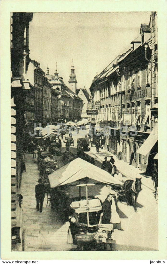 Klagenfurt - Alter Platz - Market scene - A. Schimann - old postcard - Austria - unused - JH Postcards