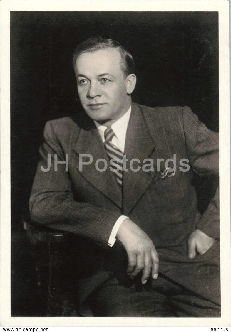 Sergei Lemeshev - Russian opera singer portrait - music - 1954 - Russia - USSR - unused - JH Postcards