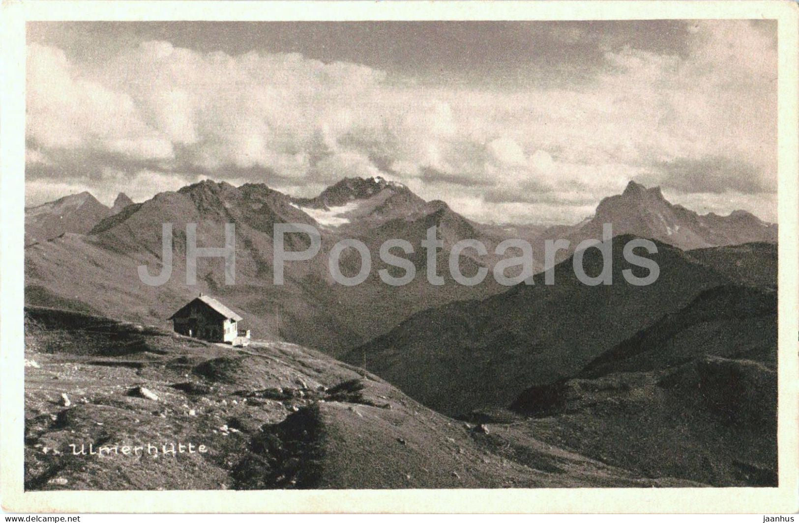 Ulmer Hutte - Blick gegen Pateriol - Kuchenspitze - Saumspitze und Grossen Seekopf - old postcard - Austria - unused - JH Postcards
