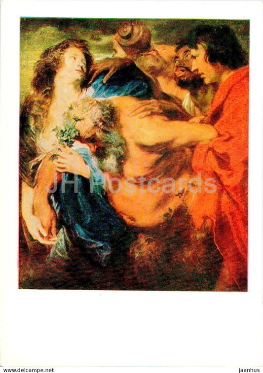 painting by Anthonis van Dyck - Drunken Silenus - Flermish art - 1985 - Russia USSR - unused - JH Postcards
