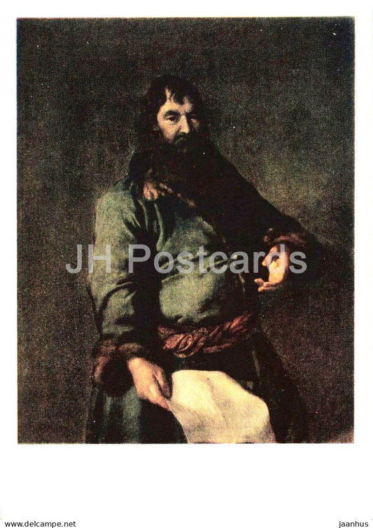 painting by Dmitry Levitsky - Portrait of the Tax Farmer N. A. Sezemov - Russian art - 1963 - Russia USSR - unused - JH Postcards
