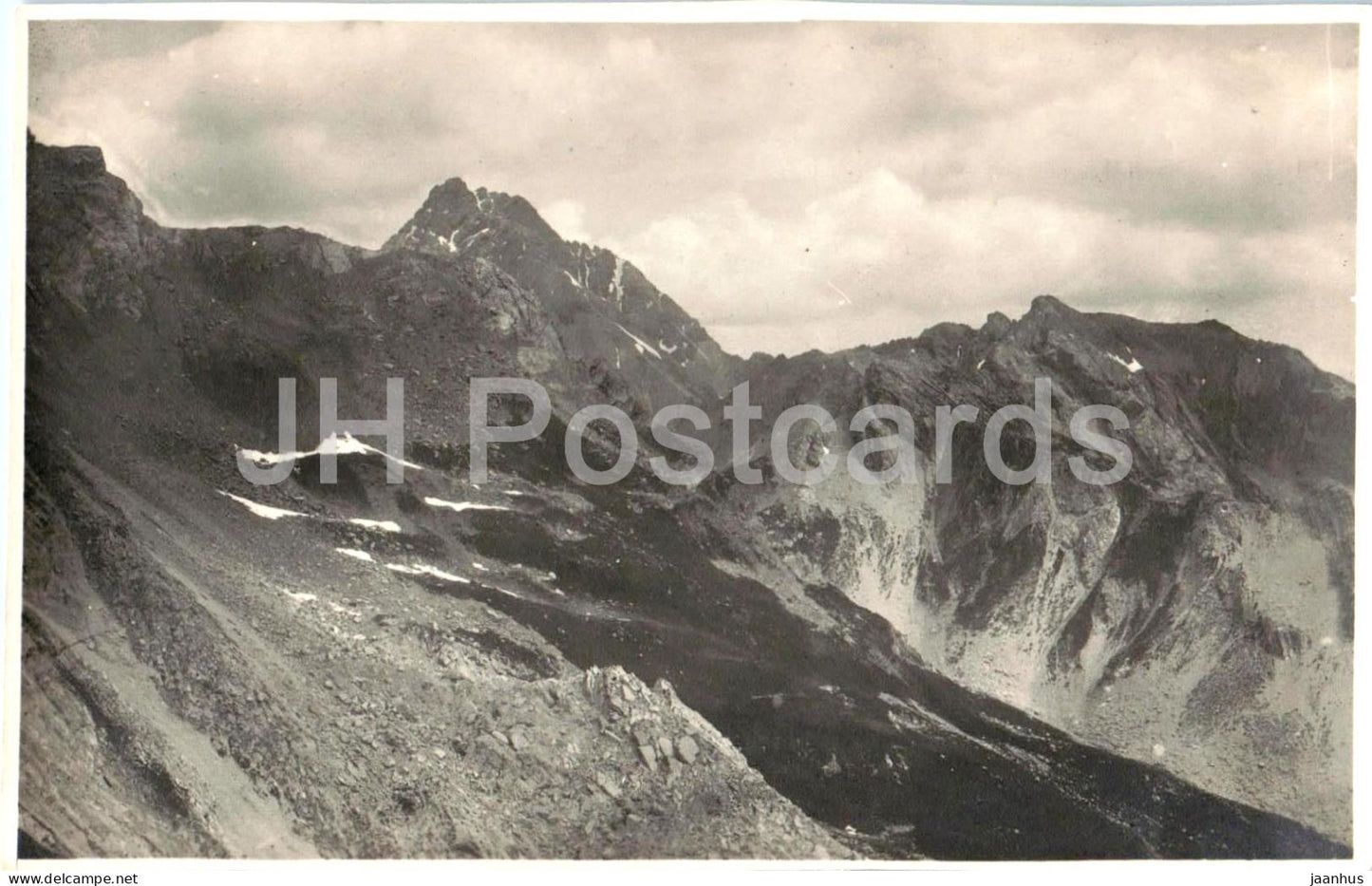 Weg von der Kaiserjochhutte 2306 m zur Ansbacherhutte - Seespitze 2888 m - old postcard - Austria - unused - JH Postcards