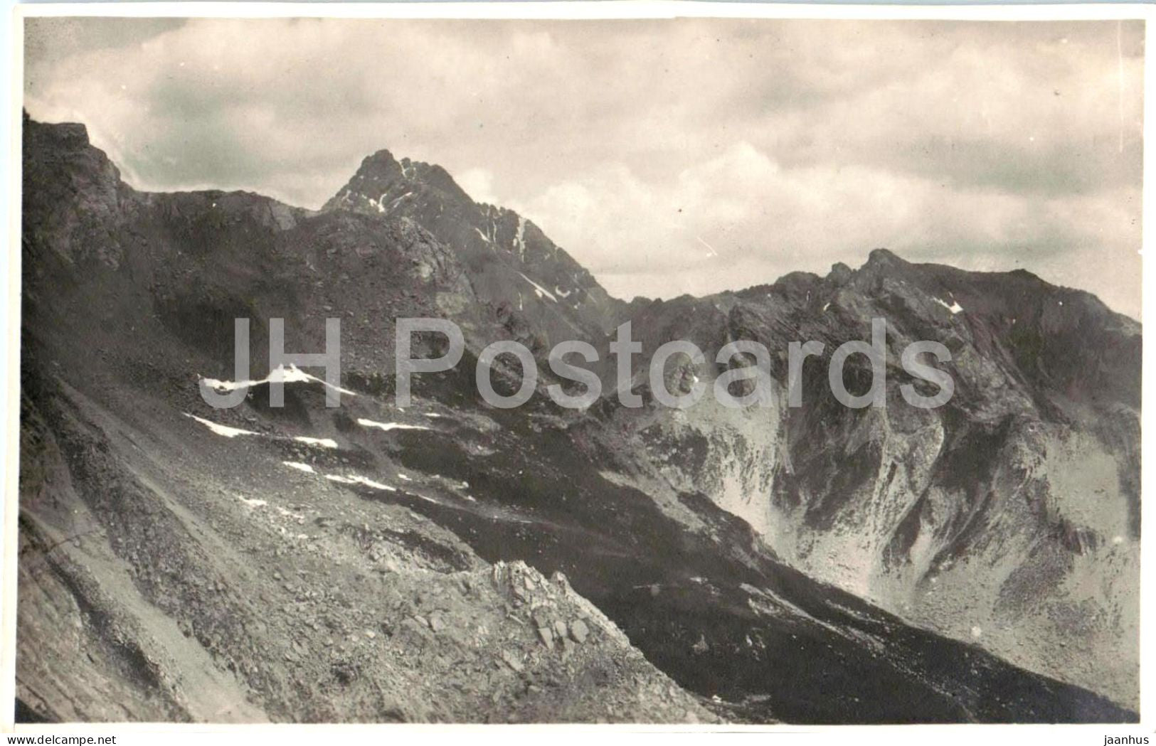 Weg von der Kaiserjochhutte 2306 m zur Ansbacherhutte - Seespitze 2888 m - old postcard - Austria - unused - JH Postcards