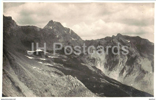 Weg von der Kaiserjochhutte 2306 m zur Ansbacherhutte - Seespitze 2888 m - old postcard - Austria - unused - JH Postcards