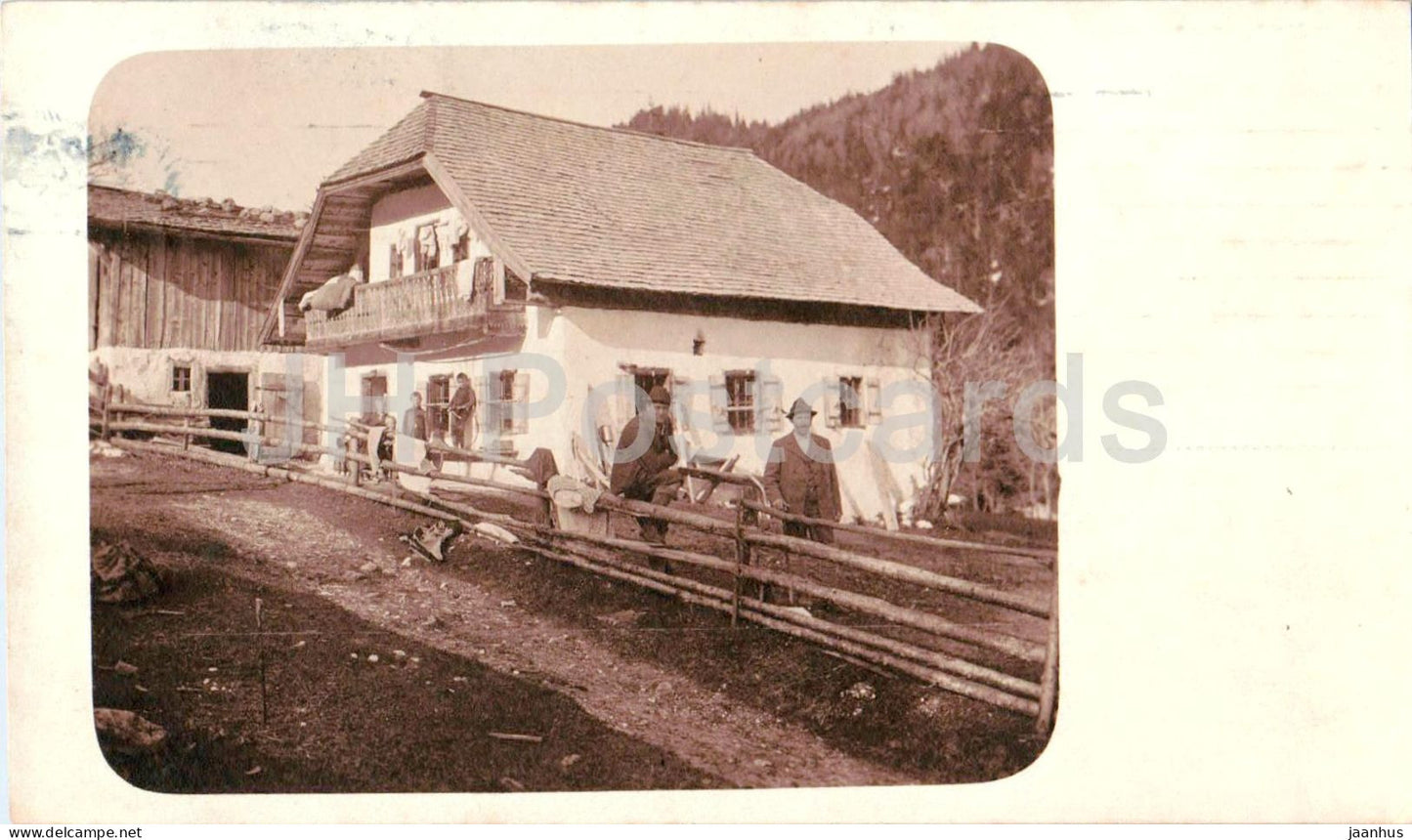 Bauernhaus bei Salzburg - Farmhouse near Salzburg - Rural life - architecture photo old postcard - 1907 - Austria - used - JH Postcards