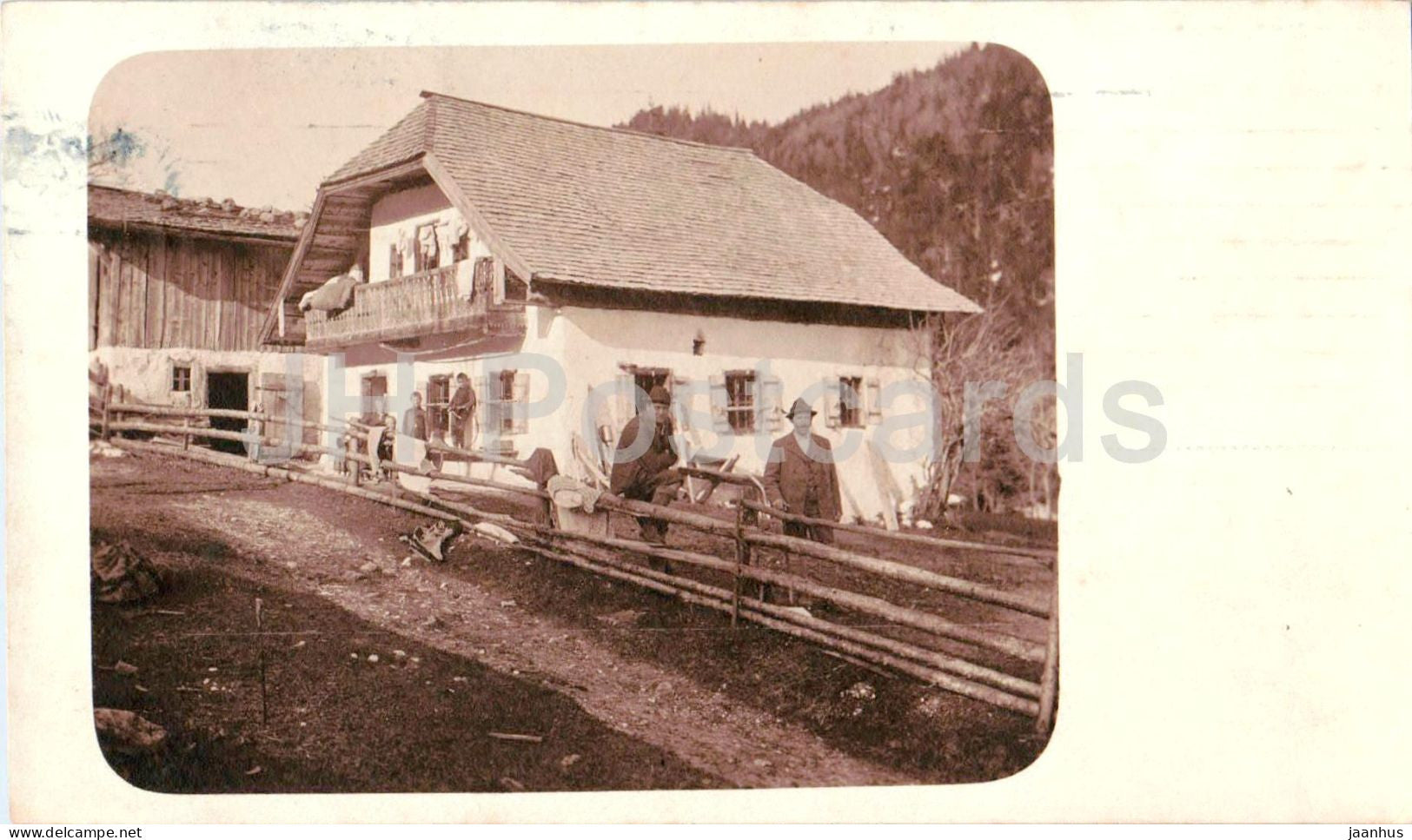 Bauernhaus bei Salzburg - Farmhouse near Salzburg - Rural life - architecture photo old postcard - 1907 - Austria - used - JH Postcards