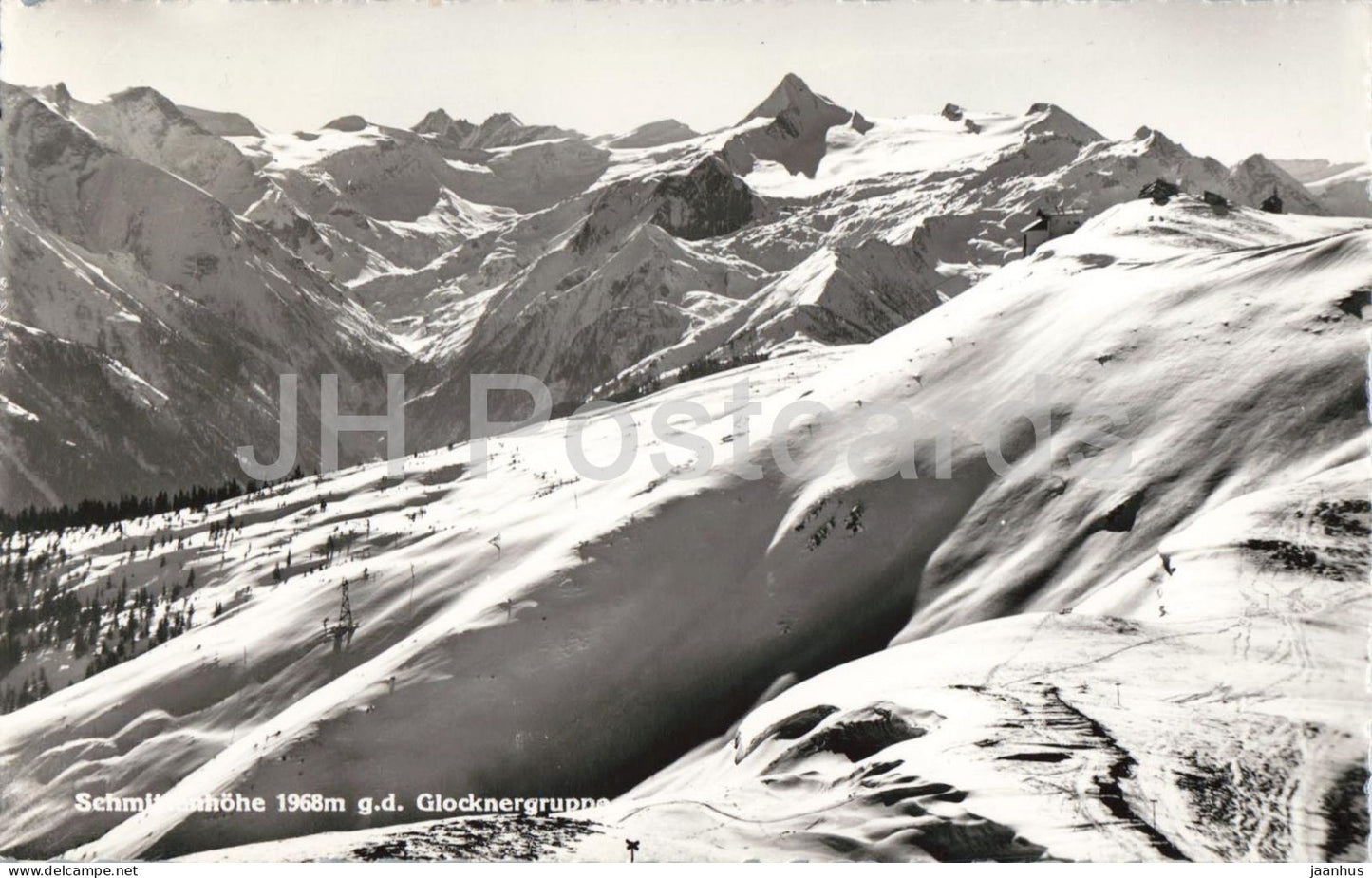 Schmittenhohe 1968 m Glocknergruppe - 11362 - mountains - alpine panorama - old postcard - 1957 - Austria - used - JH Postcards