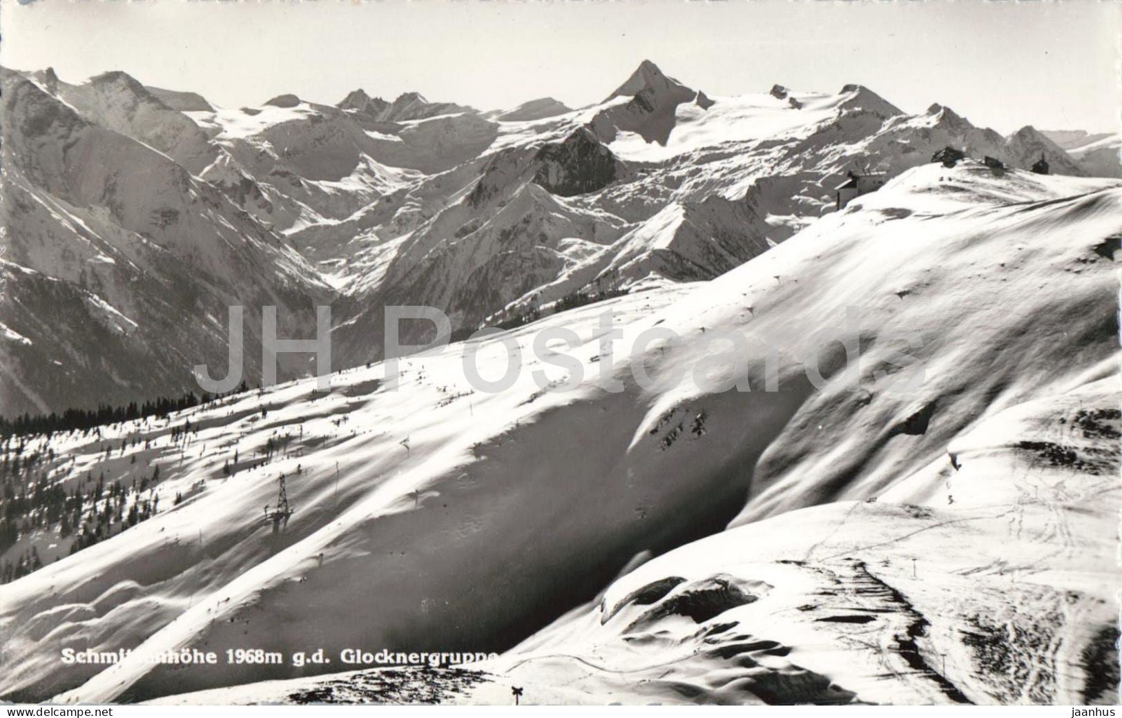 Schmittenhohe 1968 m Glocknergruppe - 11362 - mountains - alpine panorama - old postcard - 1957 - Austria - used - JH Postcards