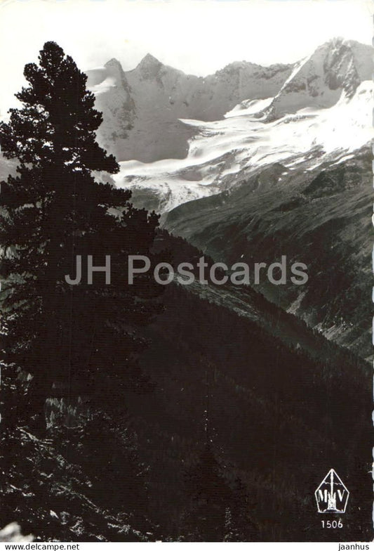 Blick vom Plattenkogel auf Gabelkopf - Reichenspitze - Hahnenkamm - Wildgerlosspitze - Salzburg - 1963 - Austria - used - JH Postcards