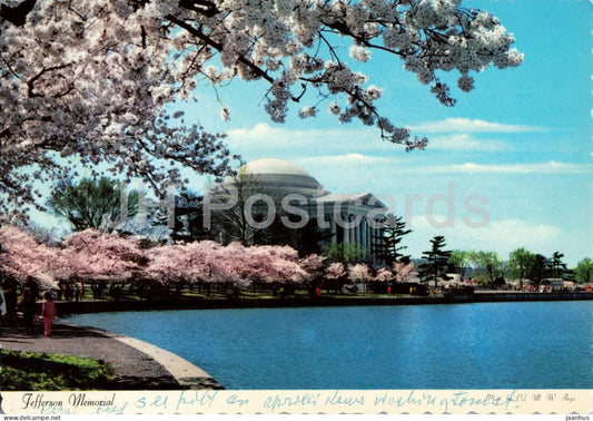 Jefferson Memorial - monument - cherry blossoms - 44701 - 1984 - USA - used - JH Postcards