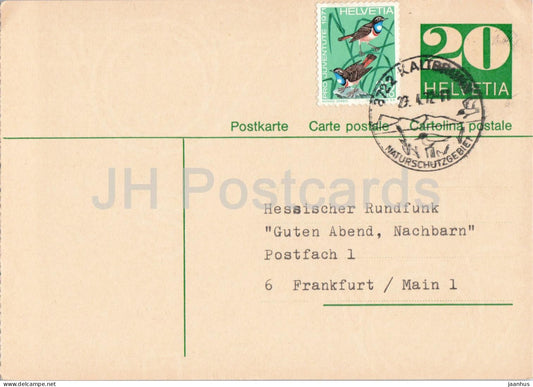 Guten Abend Nachbarn - Hessischer Rundfunk - postal stationery - 69 - 1972 - Switzerland - used - JH Postcards