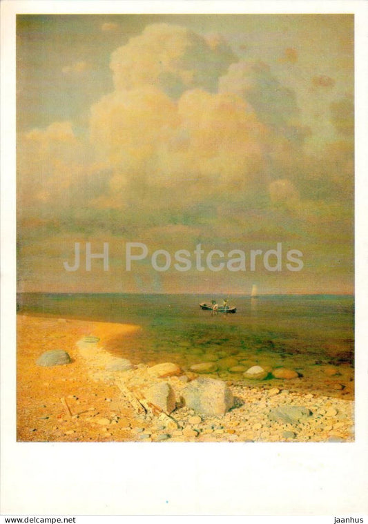 painting by Arkhip Kuindzhi - Lake Ladoga - Russian art - 1988 - Russia USSR - unused - JH Postcards
