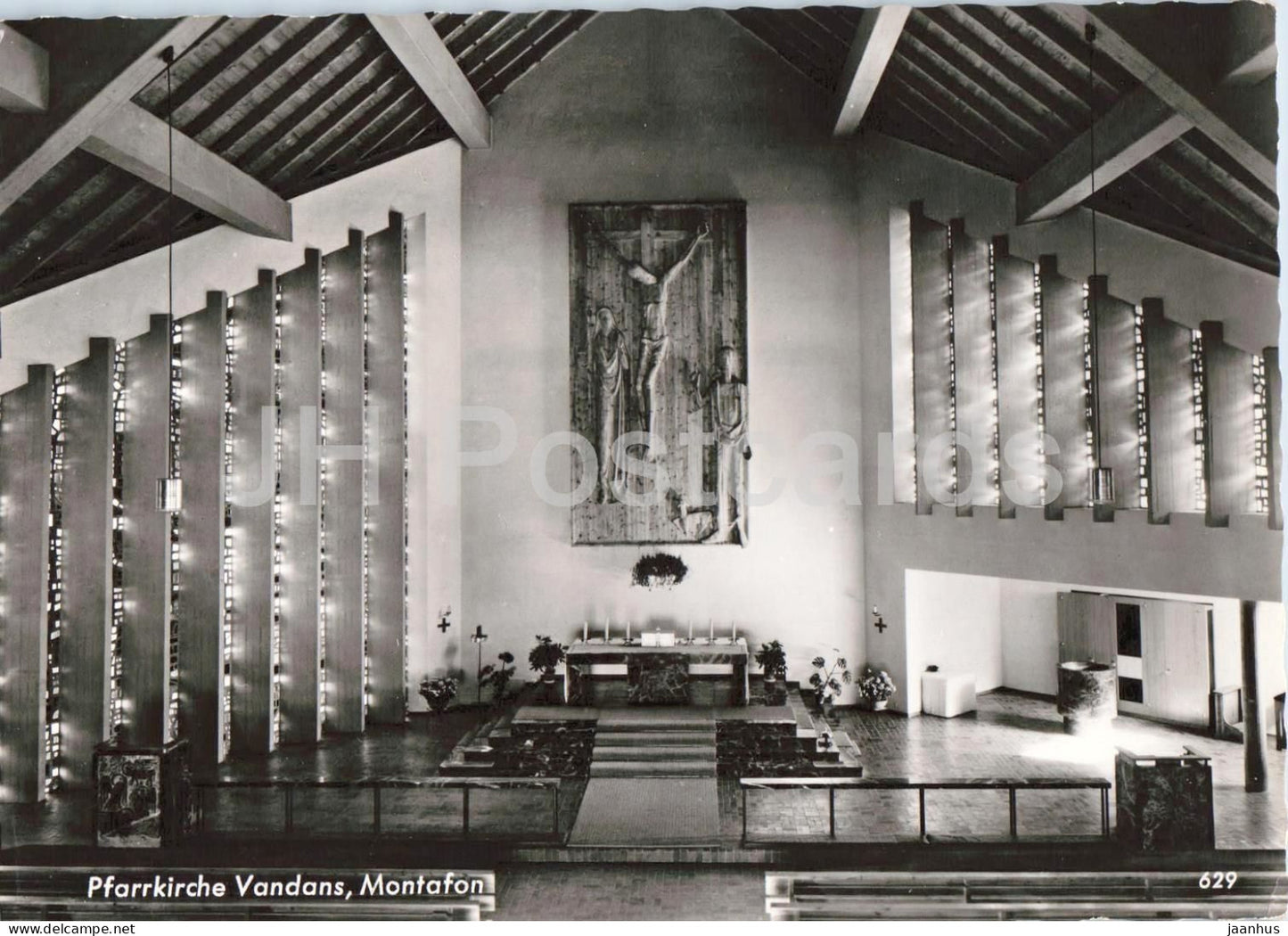 Pfarrkirche Vandans - Montafon - church - interior - altar - 629 - 1963 - Austria - used - JH Postcards