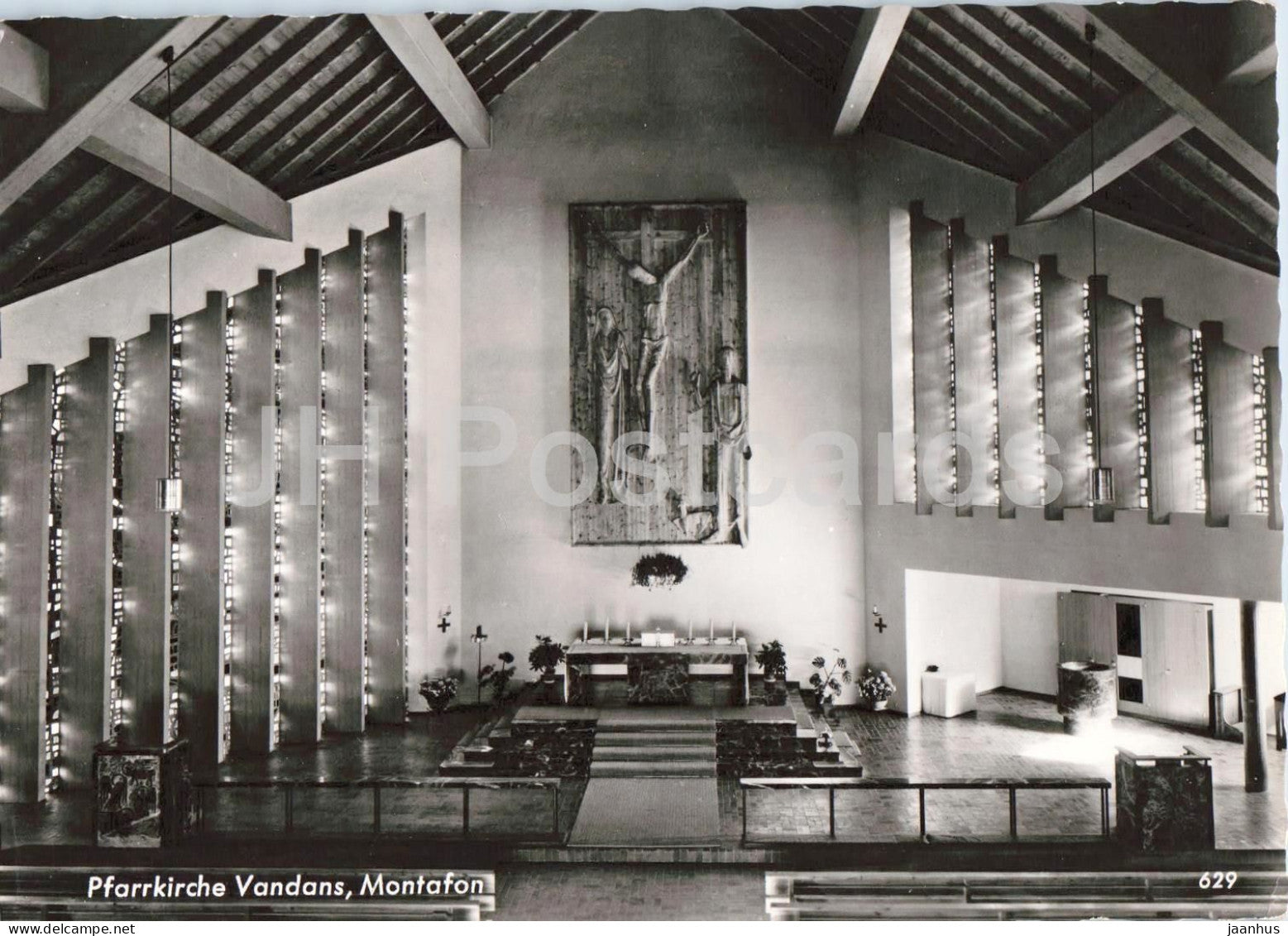 Pfarrkirche Vandans - Montafon - church - interior - altar - 629 - 1963 - Austria - used - JH Postcards