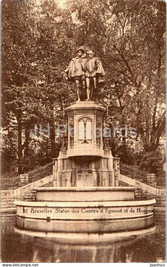 Bruxelles - Brussels - Statue des Comtes d’Egmont et de Hornes - monument Feldpost old postcard - 1915 - Belgium - used - JH Postcards