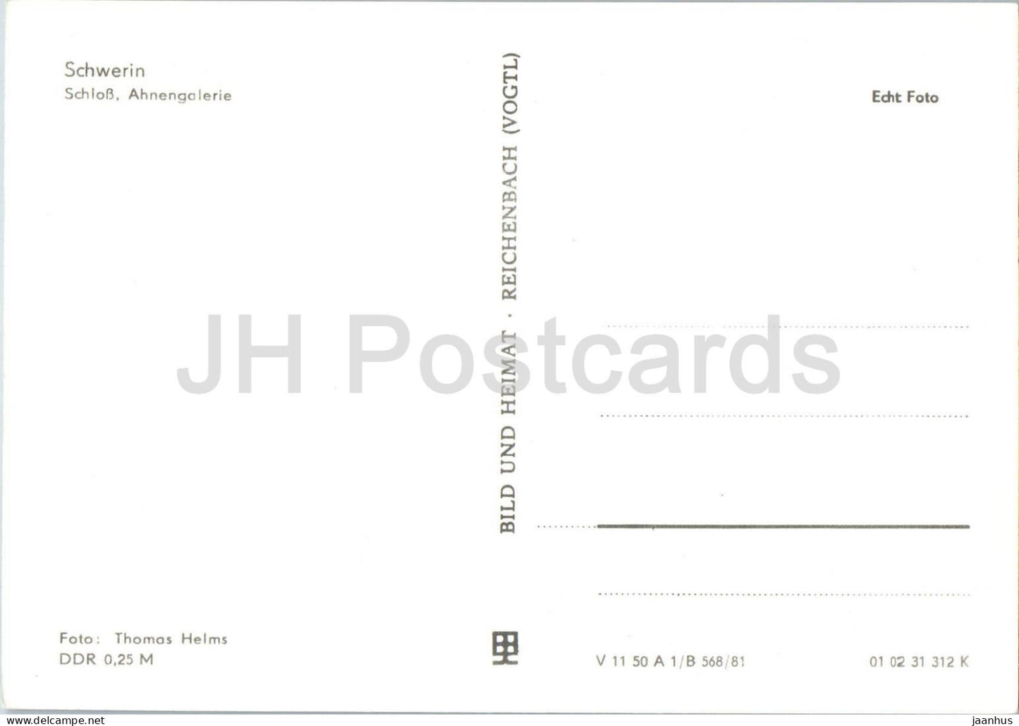 Schwerin - Schloss - Ahnengalerie - castle - Germany DDR - unused