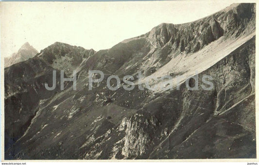 Weg von der Leutkircherhutte 2251 m zur Kaiserjochhutte 2306 m - old postcard - Austria - unused - JH Postcards