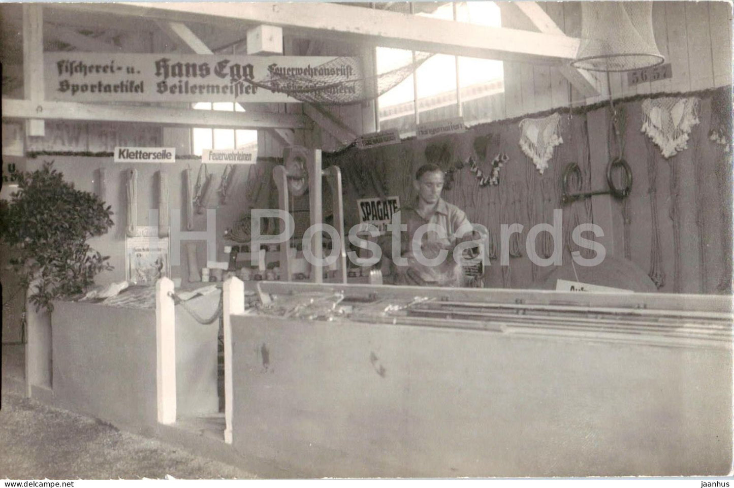 Ried im Innkreis Fischerei- u. Sportartikel Hans Egg Seilermeister - Fishing shop - 2 - old postcard - Austria - unused - JH Postcards