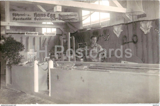 Ried im Innkreis Fischerei- u. Sportartikel Hans Egg Seilermeister - Fishing shop - 2 - old postcard - Austria - unused - JH Postcards