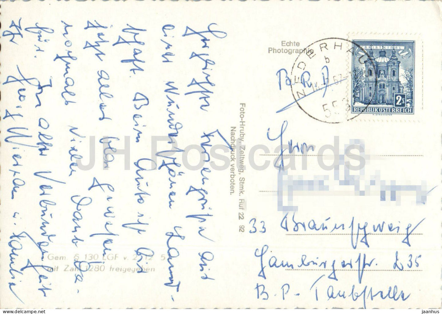 Lessach, 1208 m, Lungau - Salzbourg - village - vallée - montagnes - 528 - 1969 - Autriche - occasion 