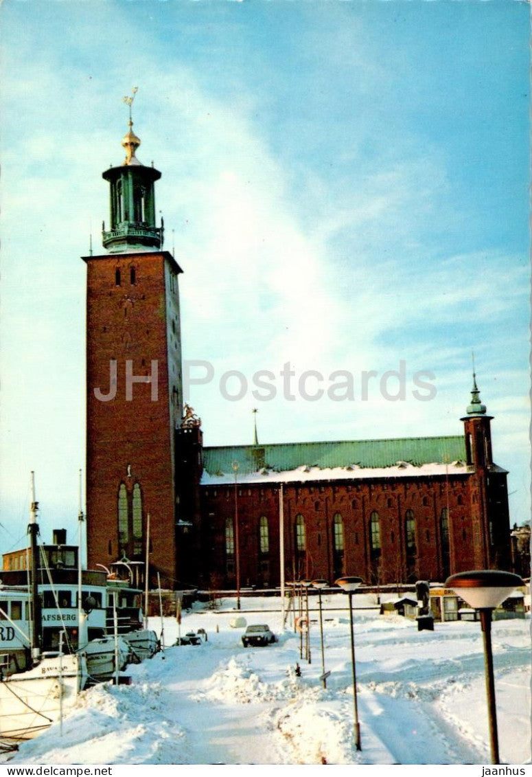 Vinter i Stockholm - Stadshuset - The Town Hall - Winter - V 37 - Sweden - unused - JH Postcards