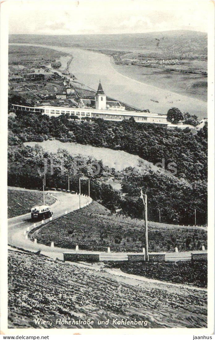 Wien - Vienna - Hohenstrasse und Kahlenberg - transport - bus - old postcard - 1938 - Austria - used - JH Postcards