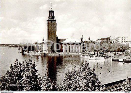 Stockholm - Stadshuset - The Town Hall - ship - 2056 - Sweden - unused - JH Postcards