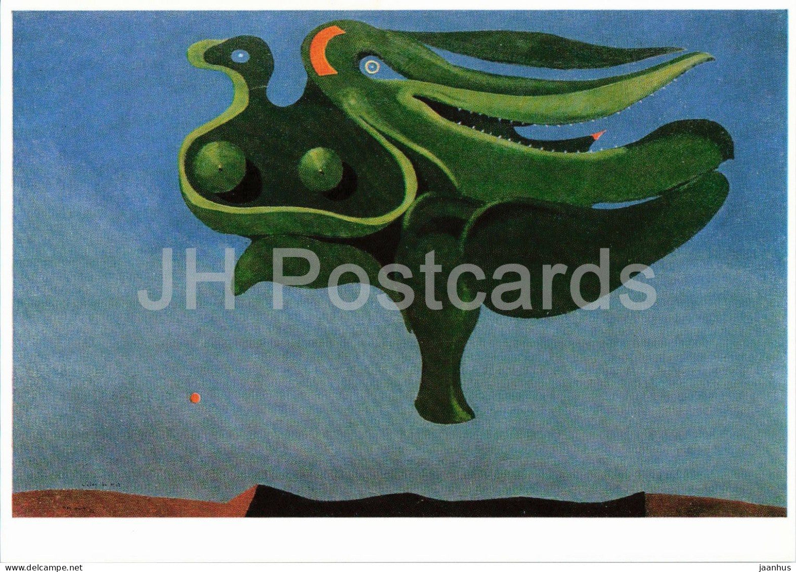 painting by Max Ernst - The Chosen One of Evil - Die Auserwahlte des Bosen - German art - 1970 - Germany - unused - JH Postcards