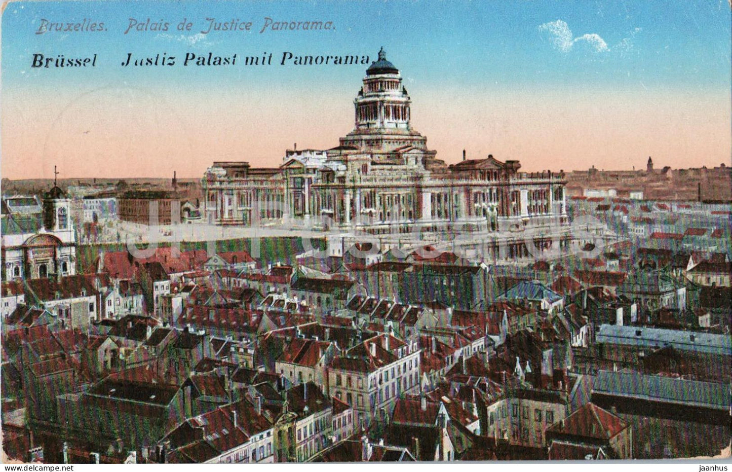 Brussels - Bruxelles - Palais de Justice Panorama - Justiz Palast - Feldpost - old postcard - 1915 - Belgium - used - JH Postcards