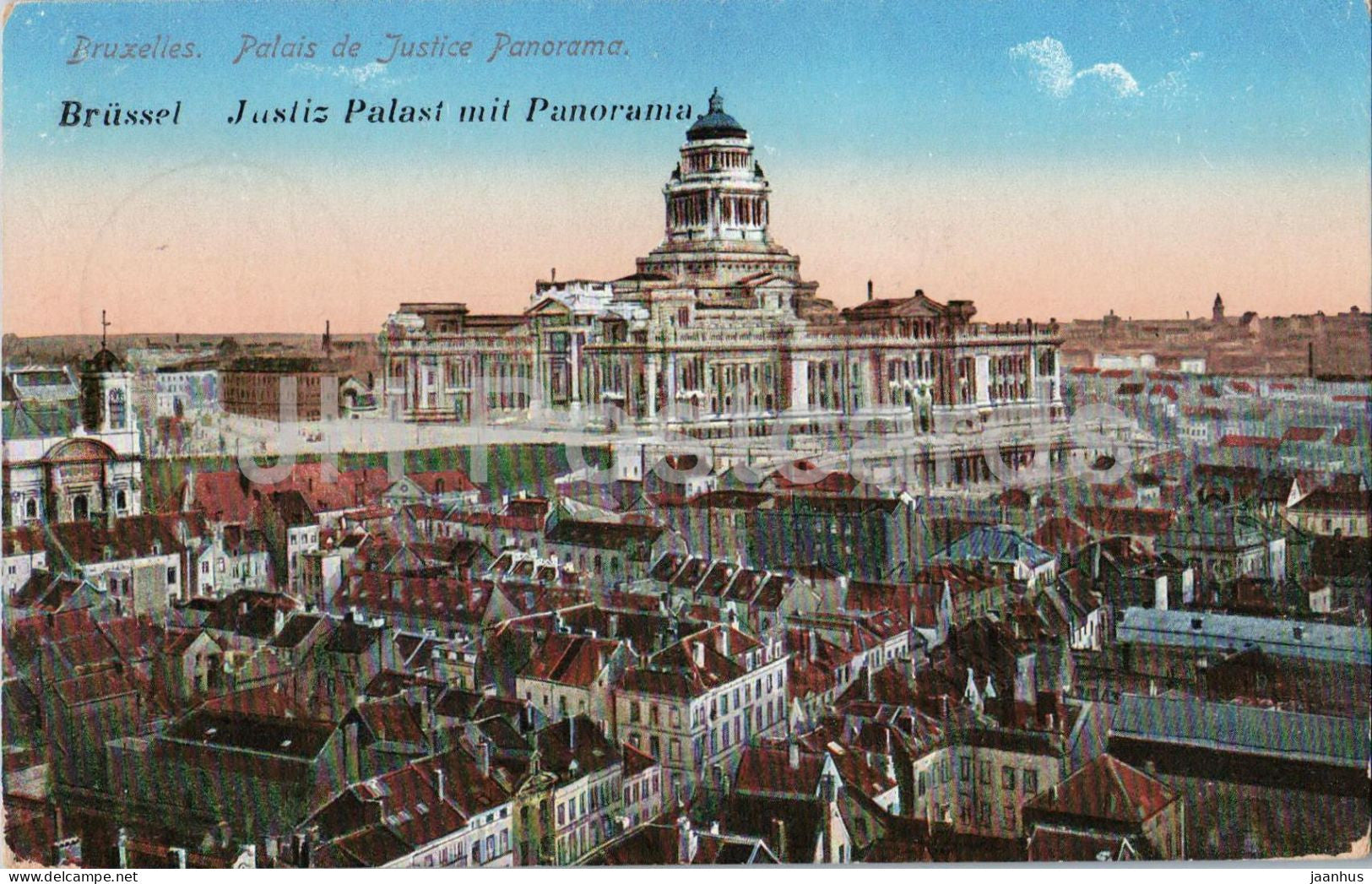 Brussels - Bruxelles - Palais de Justice Panorama - Justiz Palast - Feldpost - old postcard - 1915 - Belgium - used - JH Postcards