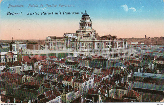 Brussels - Bruxelles - Palais de Justice Panorama - Justiz Palast - Feldpost - old postcard - 1915 - Belgium - used - JH Postcards