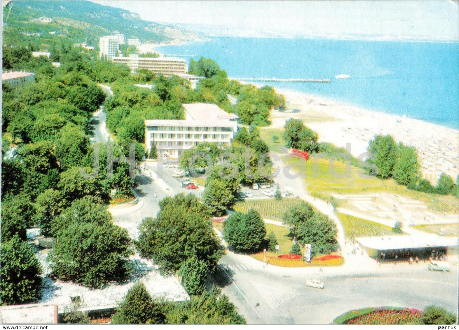 Golden Sands - Zlatni piassatzi - View - beach resort - panorama - Bulgaria - used - JH Postcards