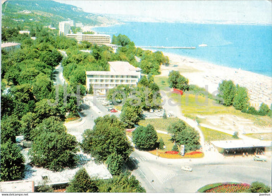 Golden Sands - Zlatni piassatzi - View - beach resort - panorama - Bulgaria - used - JH Postcards