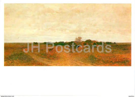 painting by Arkhip Kuindzhi - Forgotten Village - Russian art - 1988 - Russia USSR - unused - JH Postcards
