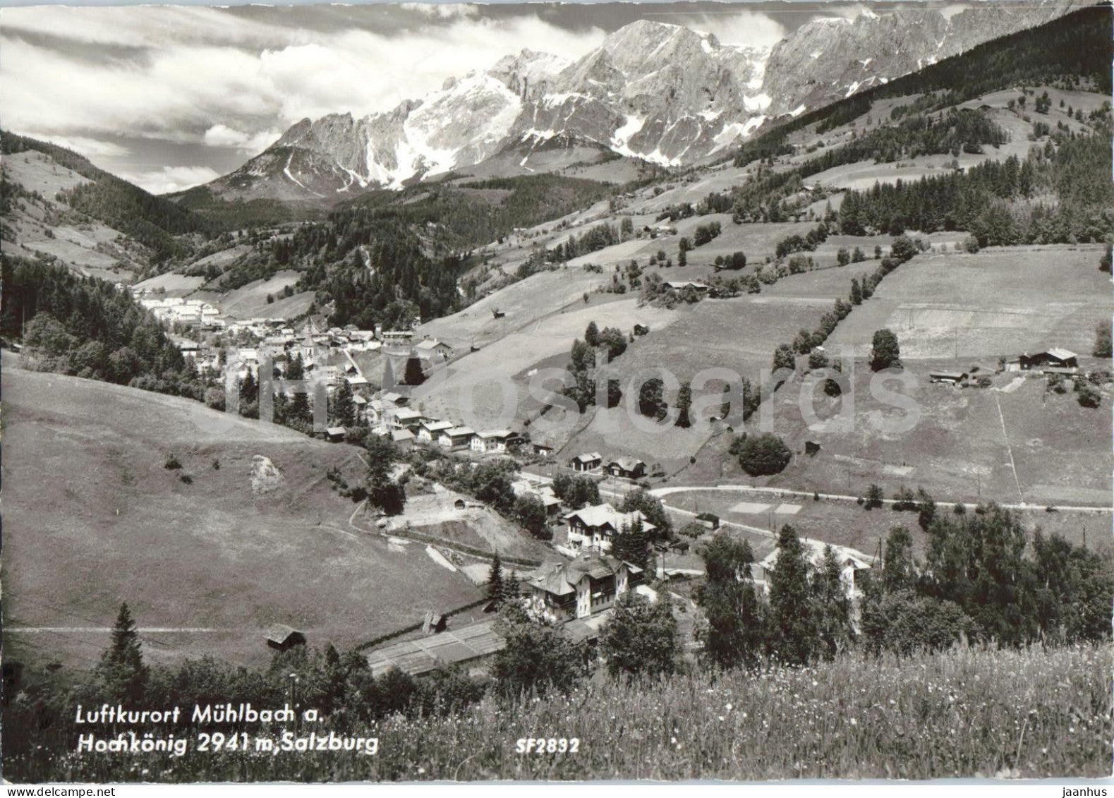 Luftkurort Muhlbach a. Hochkonig 2941 m - Salzburg - mountain village - 2832 - old postcard - Austria - unused - JH Postcards