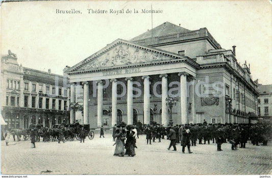 Bruxelles - Brussels - Theatre Royal de la Monnaie - theatre - old postcard - 1914 - Belgium - used - JH Postcards